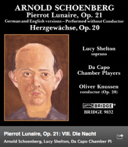 Haz click en la imagen para escuchar esta pieza de Pierrot Lunaire de SCHOENBERG