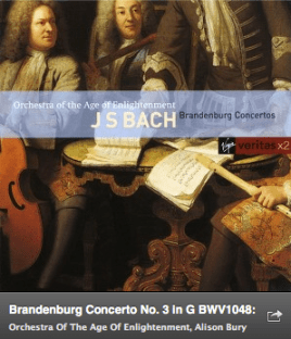 Haz click en la imagen para escuchar el 1 Movimiento del 3 Concierto de Brandemburgo de Bach (5'36")
